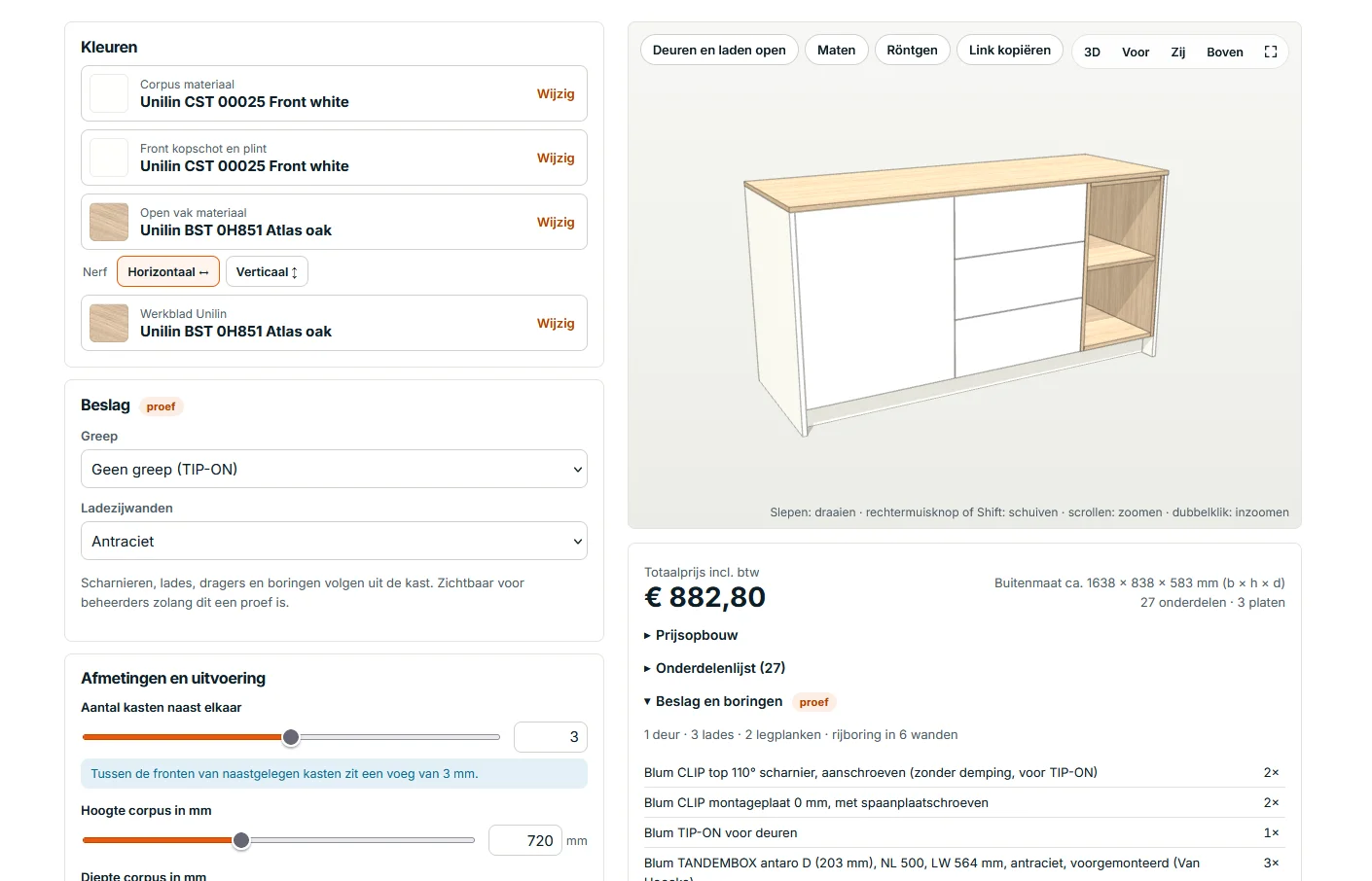 Kastconfigurator beta